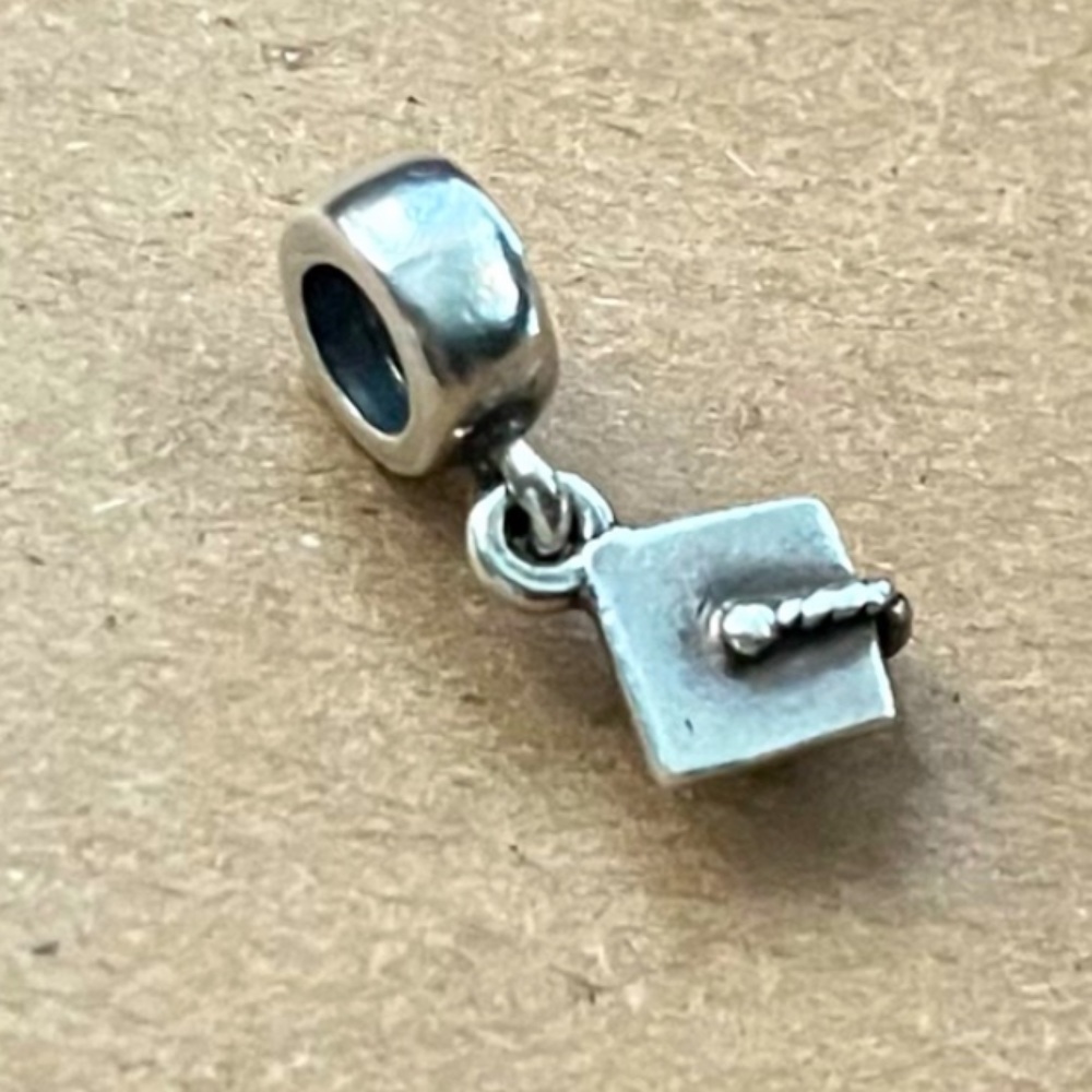 Pandora .925 Sterling Silver Graduation Cap Dangle Charm